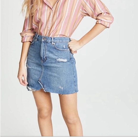 Jupe en cuir effet vieilli Tela